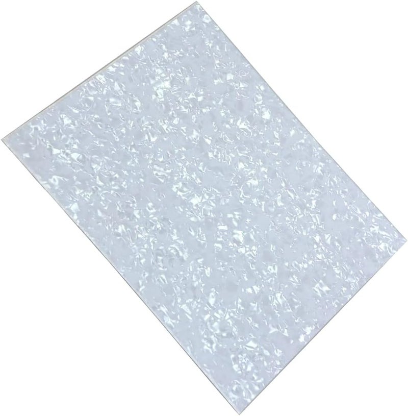 ROZILO White Pearl 20x25cm Acoustic Guitar Self Adhesive Pickguard Blank Material Scratch Plate Sheet - Image 1